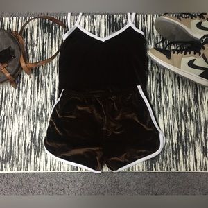 🤎Velvet SHEIN tank top set🤎